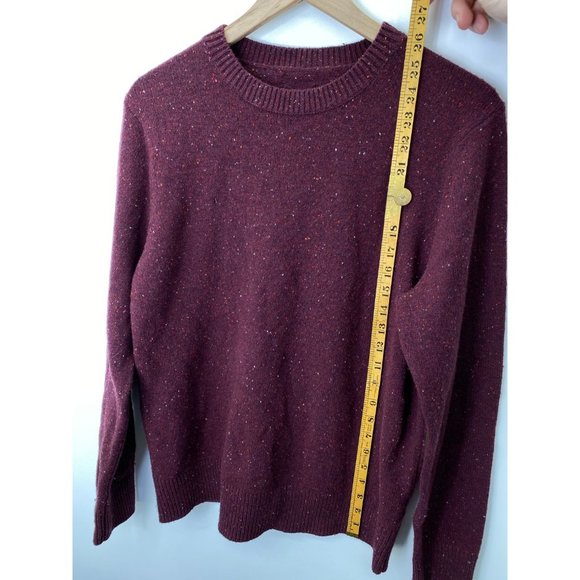 Men's Crew Neck Long Sleeve Sweater Red Size One - Picture 3 of 5